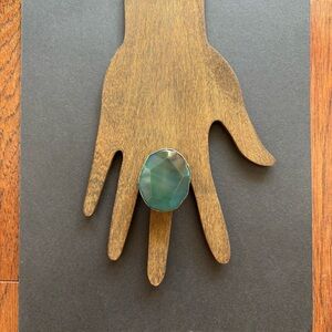 Green Aventurine Stone Statement Ring | 29g | Adjustable